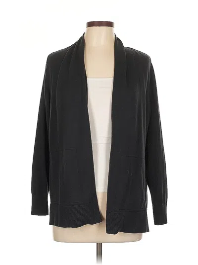 Pre-owned Lands' End Cardigan Sweater In Black