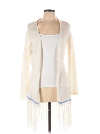 Pre-owned Joe Boxer Cardigan Sweater In White