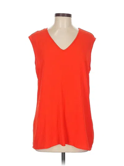 Pre-owned Vince Camuto Sleeveless Top Orange V Neck Tops