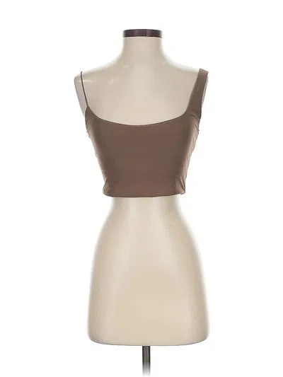 Pre-owned Alix Nyc Tube Top Brown Strapless Neckline Tops