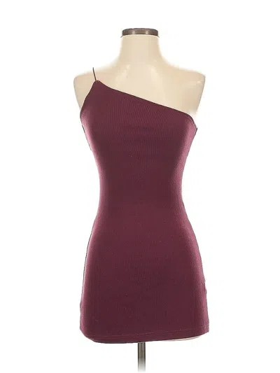 Pre-owned Nasty Gal Inc. Cocktail Dress In Burgundy
