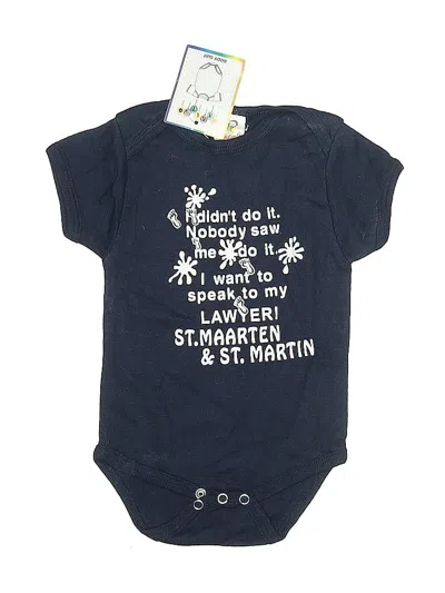 Pre-owned Darling Babies' Short Sleeve Onesie In Blue