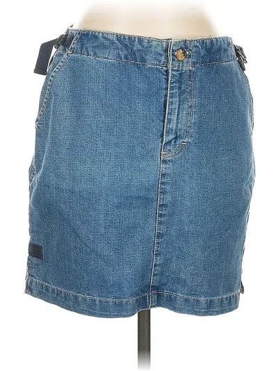 Pre-owned Gloria Vanderbilt Denim Skirt In Blue