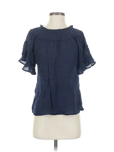 Pre-owned Nanette Lepore Short Sleeve Blouse In Blue