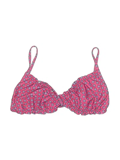 Pre-owned Hayden Harnett Swimsuit Top Pink Paisley Pattern Swimwear