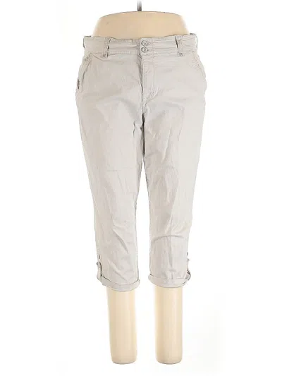 Pre-owned Gloria Vanderbilt Khaki Pant In Gray