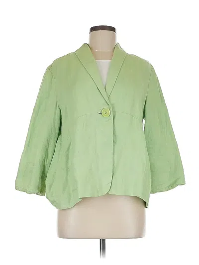 Pre-owned Jjill Blazer Jacket In Green