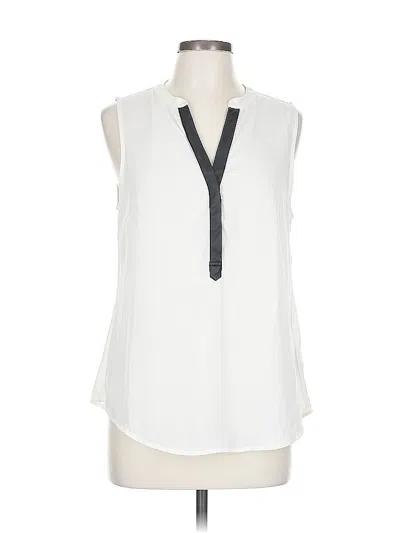 Pre-owned Gap Sleeveless Blouse In White