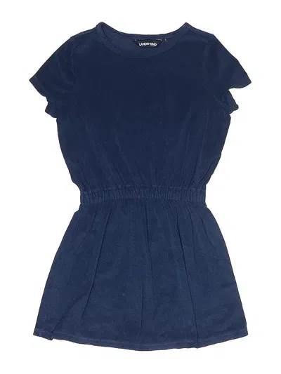 Pre-owned Lands' End Kids'  Dress In Blue