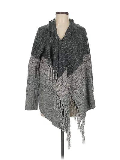 Pre-owned Knox Rose Poncho In Gray