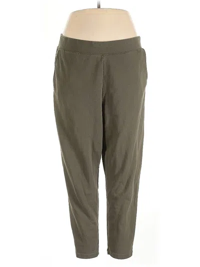 Pre-owned Lands' End Active Pants In Green
