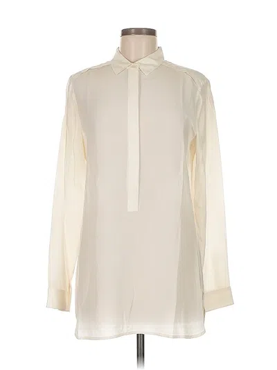 Pre-owned Banana Republic Long Sleeve Blouse In White