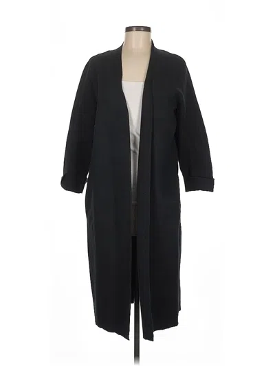 Pre-owned Halogen Cardigan Sweater In Black