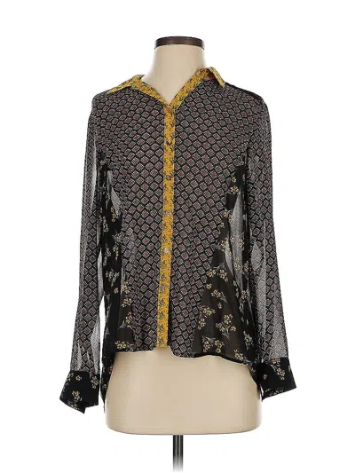 Pre-owned Dr2 Long Sleeve Blouse In Black