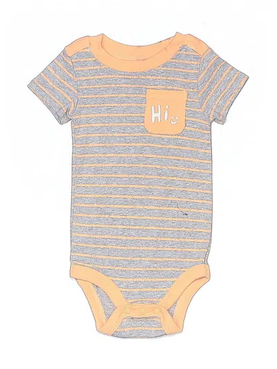 Pre-owned Okie Dokie Babies' Short Sleeve Onesie In Gray