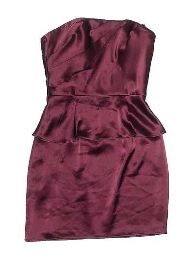 Pre-owned Abs Allen Schwartz Cocktail Dress In Burgundy