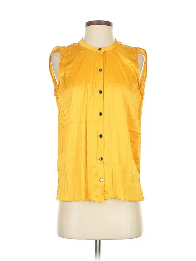 Pre-owned Dkny Sleeveless Blouse In Yellow