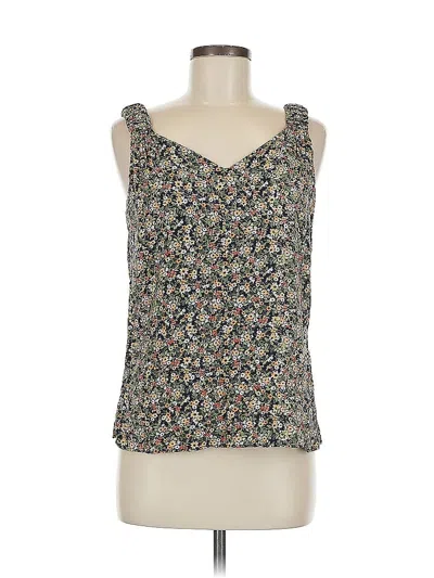 Pre-owned 1.state Tank Top Green Sweetheart Neckline Tops