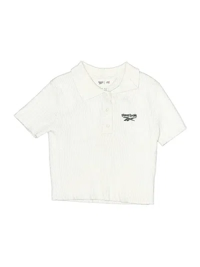 Pre-owned Reebok Kids' Short Sleeve Polo Shirt In White
