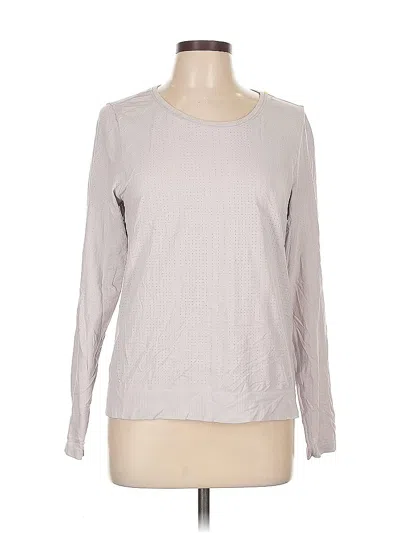 Pre-owned Athleta Long Sleeve T-shirt In Gray