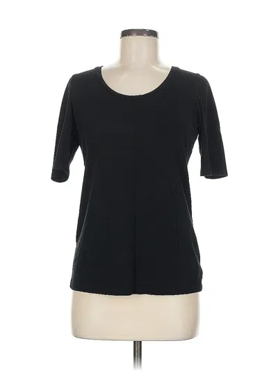 Pre-owned White + Warren 3/4 Sleeve T-shirt In Black