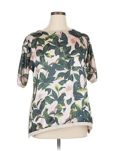 Pre-owned Sioni Short Sleeve Blouse In Brown