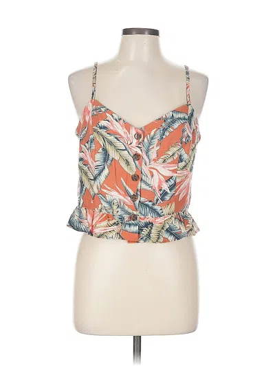 Pre-owned Ann Taylor Loft Sleeveless Blouse In Orange