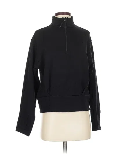 Pre-owned Athleta Fleece Jacket In Black