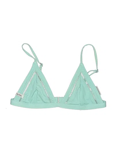 Pre-owned Rhythm Swimsuit Top Green Halter Neckline Swimwear