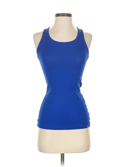 Pre-owned Under Armour Tank Top Blue Halter Neckline Tops