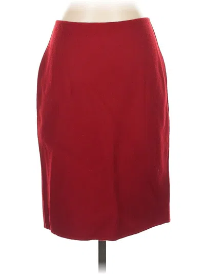 Pre-owned Talbots Wool Skirt In Red