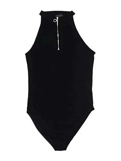 Pre-owned Topshop Bodysuit In Black