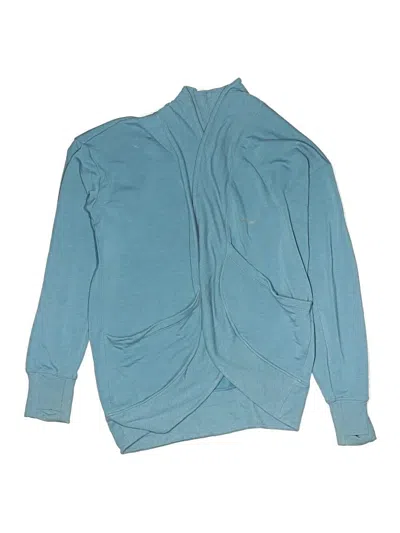 Pre-owned Athleta Girl Kids' Cardigan Sweater In Blue