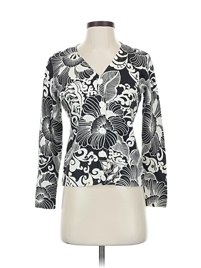 Pre-owned Talbots Cardigan Sweater In Black