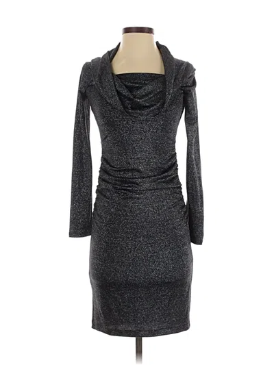 Pre-owned Bcbgmaxazria Cocktail Dress In Silver