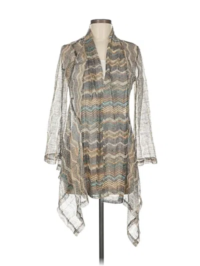 Pre-owned Chico's Cardigan Sweater In Gray