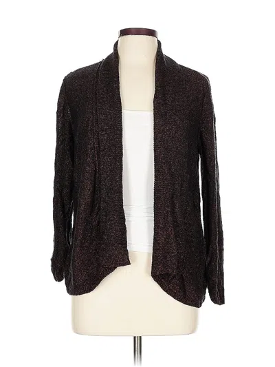 Pre-owned Chico's Silk Cardigan Sweater In Orange