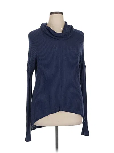 Pre-owned Lucky Brand Turtleneck Sweater In Blue