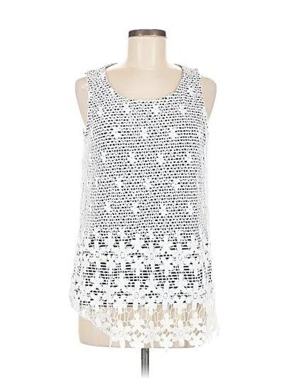 Pre-owned Tribal Sleeveless Blouse In White