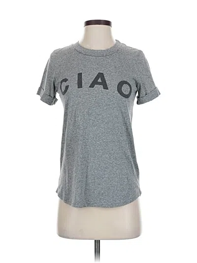 Pre-owned Sol Angeles Short Sleeve Top Gray Crew Neck Tops