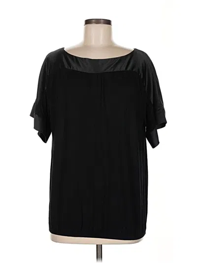 Pre-owned Zara Collection Short Sleeve Blouse In Black