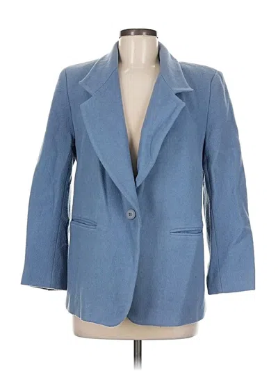 Pre-owned Charter Club Wool Blazer Jacket In Blue