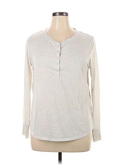 Pre-owned Stars Above Long Sleeve Henley Shirt In White