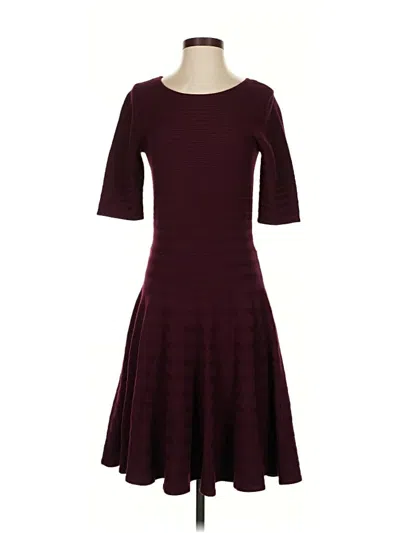Pre-owned Ivanka Trump Casual Dress In Burgundy