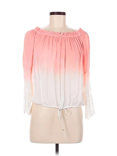 Pre-owned Young Fabulous & Broke 3/4 Sleeve Blouse In Pink