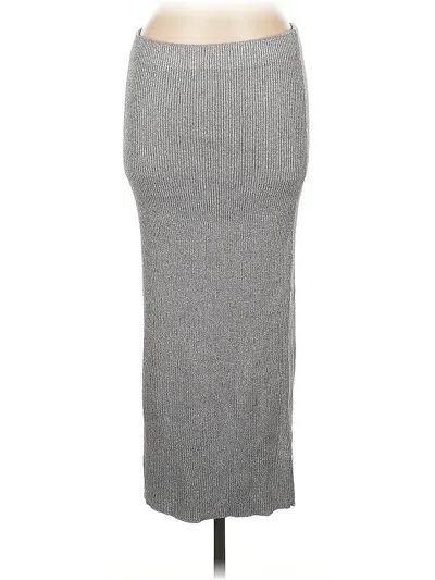 Pre-owned H&m Casual Skirt In Gray