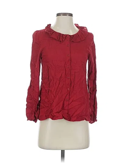 Pre-owned Compañía Fantástica 3/4 Sleeve Blouse In Red