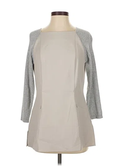 Pre-owned Carlisle Long Sleeve Blouse In Gray