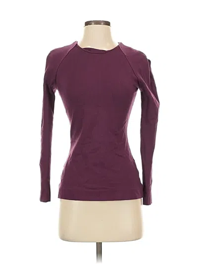 Pre-owned Kate Spade Saturday Long Sleeve T-shirt In Burgundy