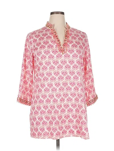 Pre-owned Skies Are Blue 3/4 Sleeve Blouse In Pink